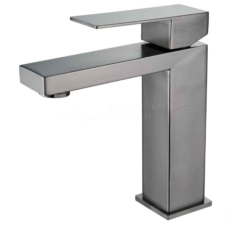 Смеситель для раковины Shevanik S7001T, оружейная сталь