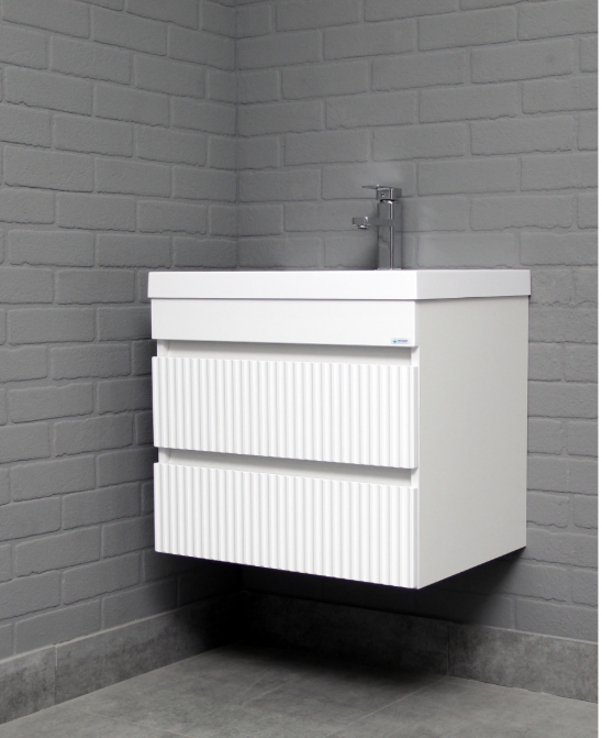 Тумба подвесная под умывальник "UNIT 70" Бриз с двумя ящиками В2 Айсберг DB3004T