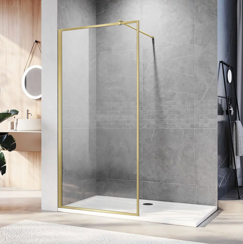 Душевая перегородка Veconi KR-81G Арт. KR81G-100-01-C8 Стекло прозрачное/8 мм (980-1000/2000)