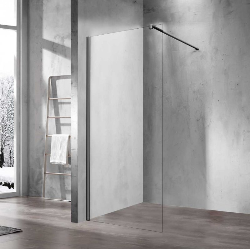 Душ перегородка Walk-In, 600*2000, VSW-1H600CLGM ворон сталь,прозрач Vincea (331491)