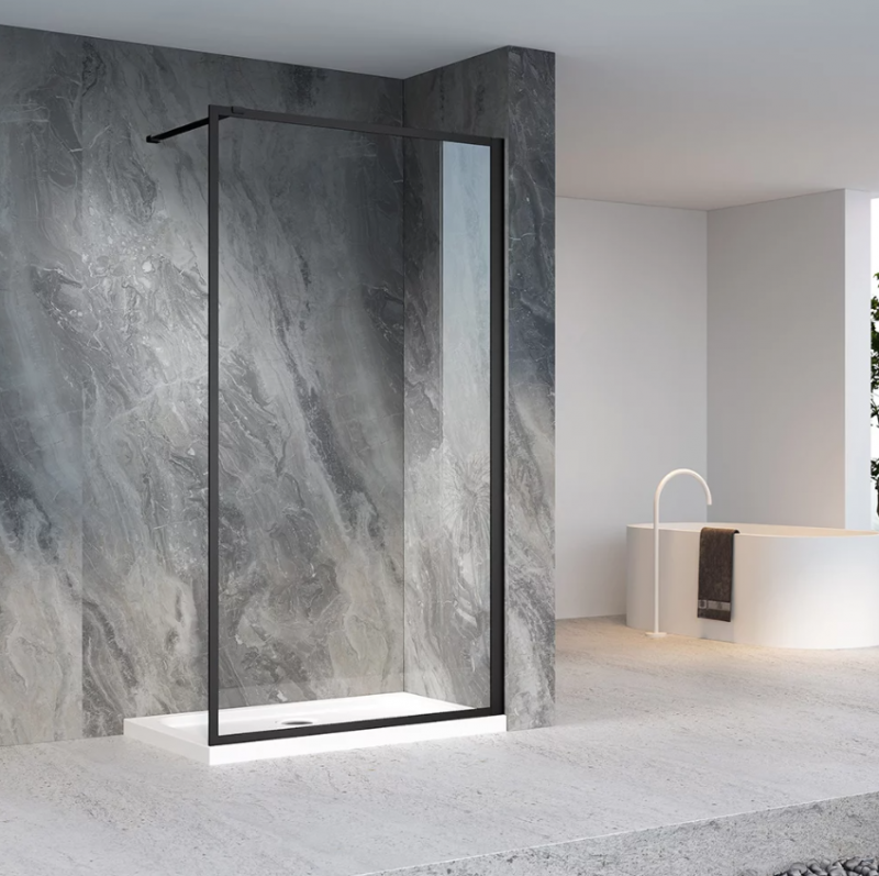 Душевая перегородка Veconi KR-81B Арт. KR81B-110-05-C8 Стекло тонированное/8 мм