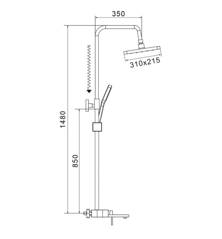 Душевая система SHEVANIK S6836 хром