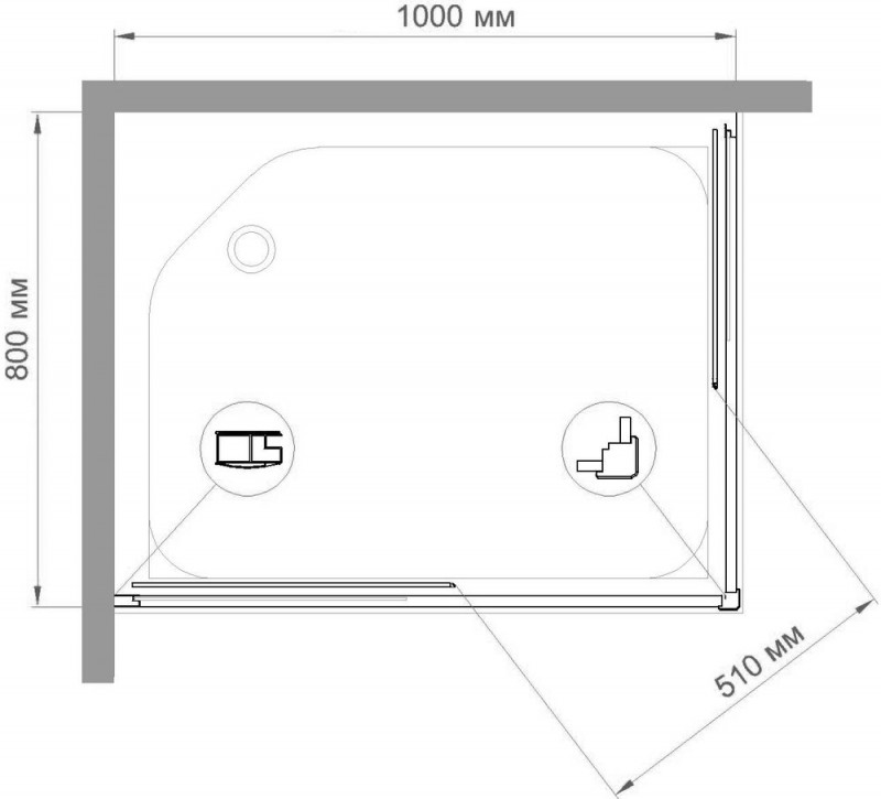 Душевой уголок Royal Bath HPD RB 8100 HPD-T 100x80
