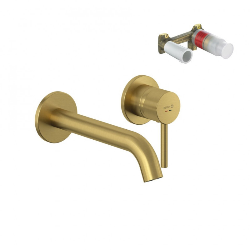 Смеситель KLUDI BOZZ SET 38245N076S для раковины настенный встраиваемый со скрытой частью в комплект