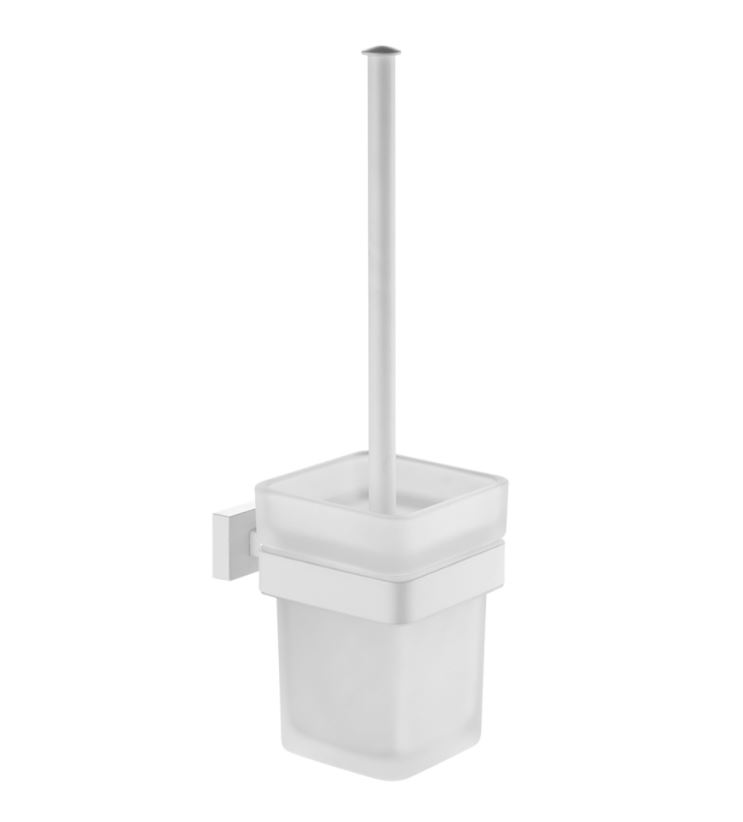 Ёрш туалетный настеннй, Белый/стекло SHEVANIK SG5600C