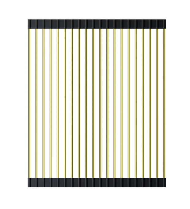 Ролл-мат для мойки св.золото/черн. силикон ROLL-01-LG 4997001 OMOIKIRI