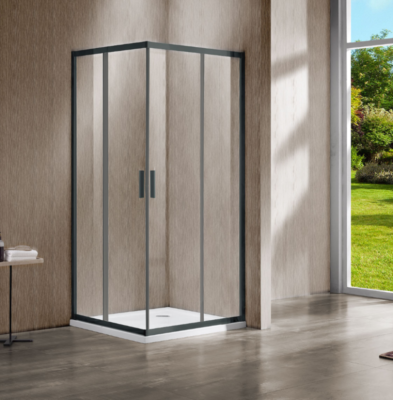 Душевой уголок Garda VSS-1G900CLGM, 900*900, вороненая сталь, стекло прозрачное