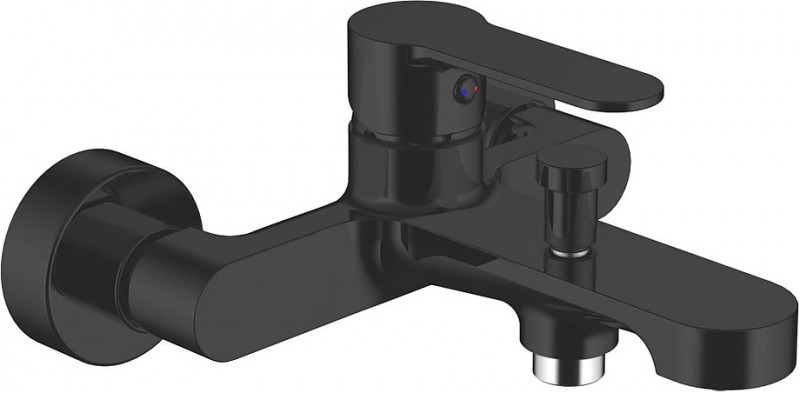Смеситель для ванны, черн.мат AF300-20B Aquanet Passion, (243295)