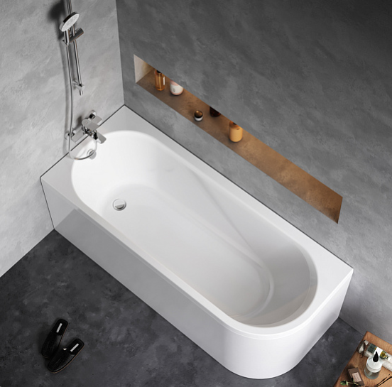 Акриловая ванна AM.PM X-Joy W94A-170L70W-ARP 170x70 см, угловая, левая, с каркасом и панелью