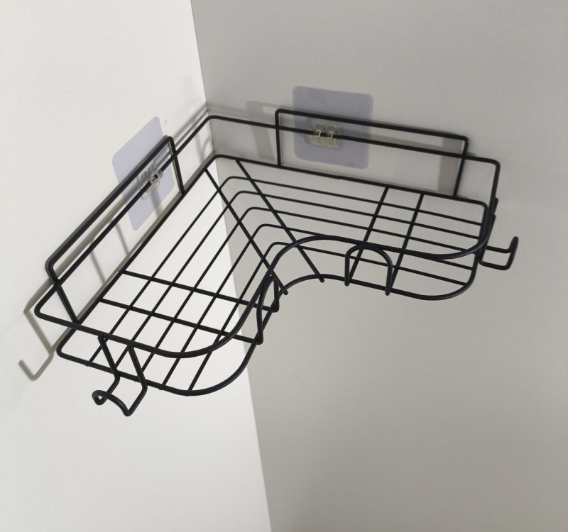 Полка для ванной П24430 Sanflor, угловая, черный муар (БЕЗ КРЕПЛЕНИЯ)