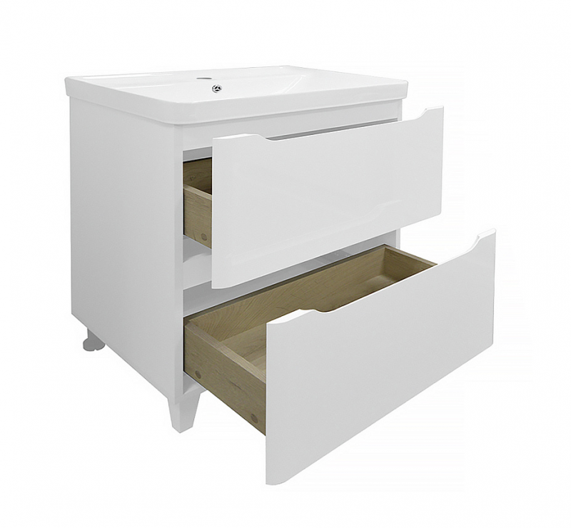 Комплект Тумба Azario LOTOS 80/2 Н 820х475х835 напольная с раковиной Monte 80 (CS00081987)